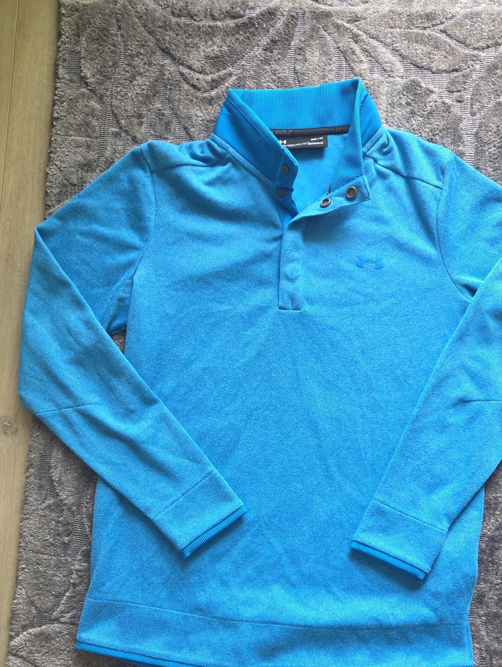 Under Armour Men's Bright Blue Quarter-Snap Turtleneck Pullover